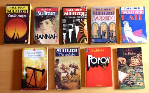lot de 9 livres de poche de Paul-Loup Sulitzer, Boeken, Avontuur en Actie, Gelezen, Ophalen of Verzenden