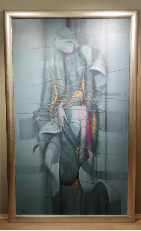 Painting Deux Femmes, Antiek en Kunst, Kunst | Schilderijen | Abstract, Ophalen