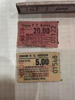 6238 Ticket Union FC Rutten - provinciaal 4 - 70's, Verzamelen, Sportartikelen en Voetbal, Verzenden, Gebruikt, Overige typen