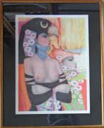 JEF VAN TUERENHOUT / KONINGINNEN / KLEURZEEFDRUK / 106x84cm, Antiek en Kunst, Ophalen