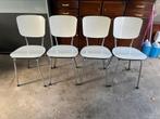 Vintage retro, Huis en Inrichting, Stoelen, Wit, Zo goed als nieuw, Vier, Retro