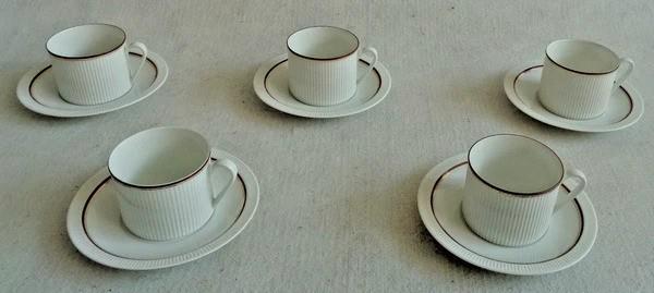 Arzberg 2075 Decor 3535 Lot de 5 tasses et soucoupes 15 cl, Maison & Meubles, Cuisine | Vaisselle, Comme neuf, Tasse(s) et/ou soucoupe(s)