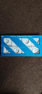 Set van 8 witte stopcontacten met afdekplaten. Nieuw, Ophalen of Verzenden, Nieuw, Stekker