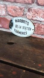 Plaque émaillée Frameries, Antiquités & Art, Antiquités | Email, Enlèvement ou Envoi