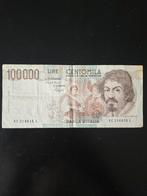 100 000 lire Italië Caravaggio, Postzegels en Munten, Bankbiljetten | Europa | Niet-Eurobiljetten, Ophalen of Verzenden, Italië