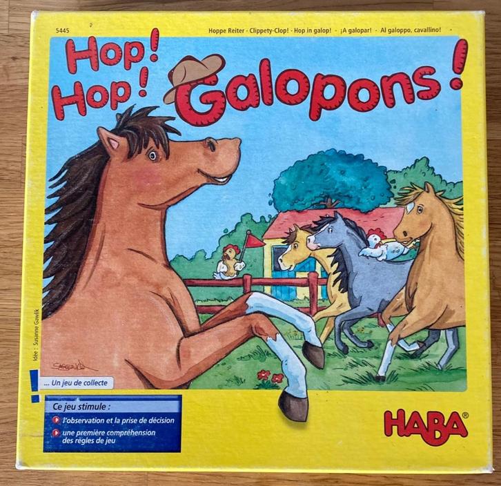 Jeu Haba : HOP ! HOP ! GALOPONS, Kinderen en Baby's, Speelgoed | Educatief en Creatief, Gebruikt, Ophalen of Verzenden