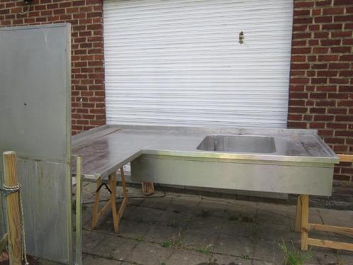 inox wasbak industrieel, Zakelijke goederen, Horeca | Keukenapparatuur, Inox Meubilair, Gebruikt, Ophalen