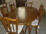 TE KOOP KEUKEN TAVEL EN 6 STOELEN IN EIK, 150 tot 200 cm, Eikenhout, Ophalen of Verzenden, Zo goed als nieuw