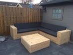 Steigerhout lounge hoekbanken gratis thuisbezorgd, Tuin en Terras, Ophalen of Verzenden