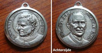 Christelijke medaille met Don Bosco en Don Michele Rua
