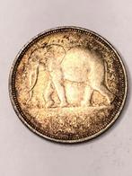 Munt zilver Belgisch Congo 50 FR jaartal 1944 olifant mooi !, Zilver, Ophalen of Verzenden, Zilver, Losse munt