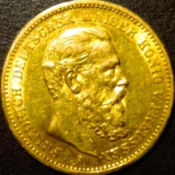 Goud - Duitsland - 20 Mark - Friedrich - 1888 beschikbaar voor biedingen