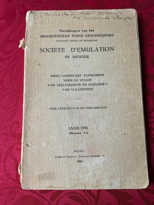 Societe d’Emulation, Antiek en Kunst, Antiek | Boeken en Manuscripten, Ophalen of Verzenden