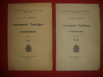 Dr. Leo Goemans: Leuvensch Taaleigen . Woordenboek / 2 delen beschikbaar voor biedingen