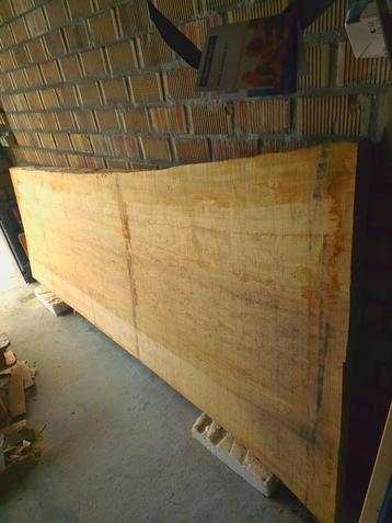 Ruwe boomstamtafel met poten beschikbaar voor biedingen