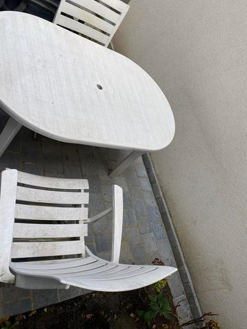 Table et chaises de jardin, Jardin & Terrasse, Enlèvement, Utilisé, Plastique