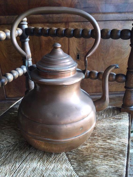 Ancienne bouilloire en cuivre, Antiquités & Art, Antiquités | Bronze & Cuivre, Cuivre, Enlèvement ou Envoi