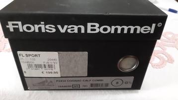Comfortabele leder Floris Van Bommel veters 44.5 cognac beschikbaar voor biedingen
