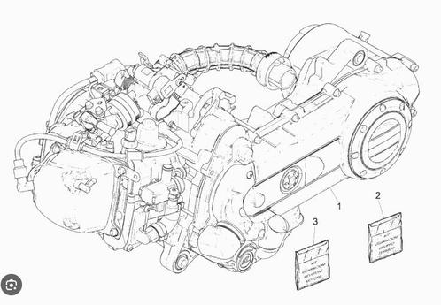 MOTORBLOK Piaggio Zip 4T 2021-2025 (C25 E5 iGET EMEA 50cc), Fietsen en Brommers, Brommeronderdelen | Algemeen, Gebruikt, Overige typen