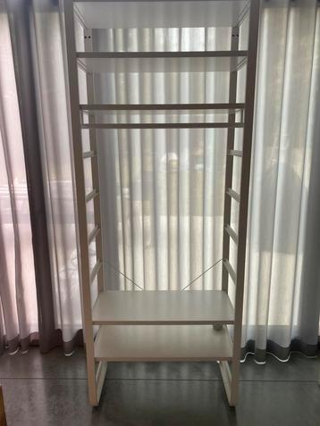 Kledingrek met kledingroede en 5 schabben Ikea Elvarli serie beschikbaar voor biedingen