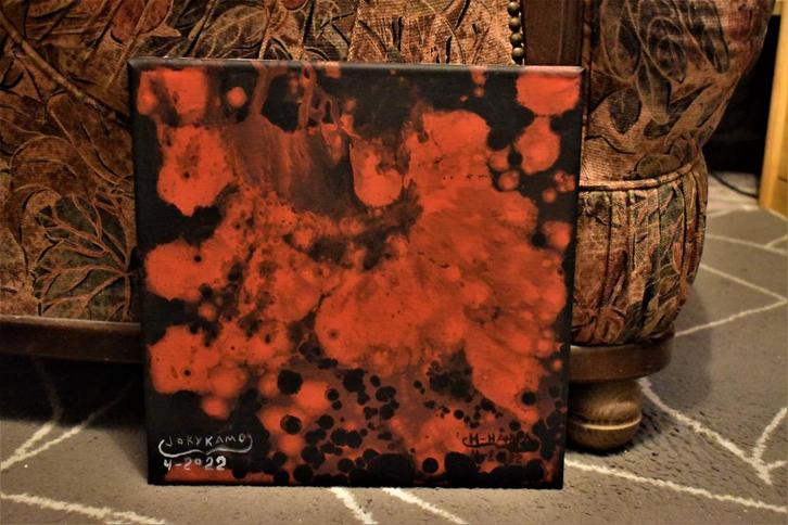 hibiscus moscheutos abstract schilderij van joky kamo painti, Antiek en Kunst, Kunst | Schilderijen | Abstract, Ophalen