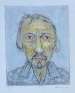 FRED BERVOETS / VRIEND / ETS + AQUAREL / 44x36cm / KADER SIG, Ophalen of Verzenden