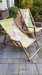 Strandstoelen strandzetels, Ophalen, Gebruikt, Hout, Verstelbaar