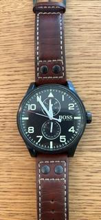 Hugo Boss herenhorloge, Handtassen en Accessoires, Horloges | Heren, Ophalen of Verzenden, Zo goed als nieuw, Leer