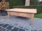 Salontafel uit massieve teak. Geluchtgomd., Ophalen of Verzenden, Zo goed als nieuw
