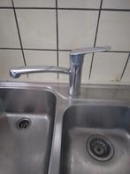 Inox spoelbak keuken  + kraan, Huis en Inrichting, Ophalen, Gebruikt, Overige kleuren
