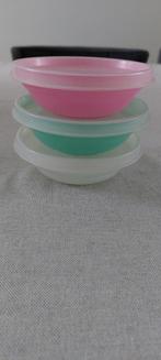 Tupperware Vintage Retro Pastel Set van 3 schaaltjes, Ophalen of Verzenden, Zo goed als nieuw, Wit