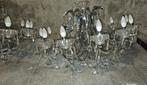 Set Van 2 Chandelier Hang Lamp Met 12 led lampen, Huis en Inrichting, Lampen | Hanglampen, Ophalen, Zo goed als nieuw, Glas, Landelijk