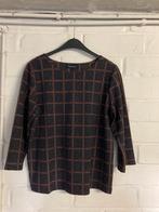 Bruin met oranje geruite bloes met 3/4 mouw, 40, Terre Bleue, Kleding | Dames, Maat 38/40 (M), Bruin, Terre Bleue, Ophalen of Verzenden