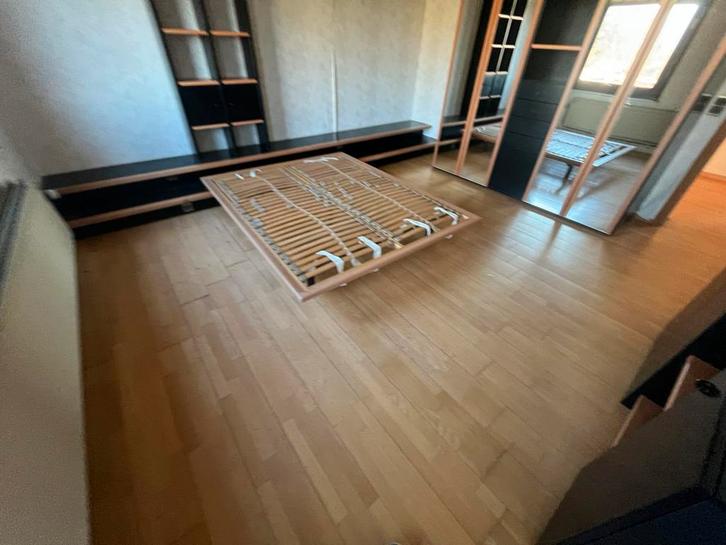 INTERLUBKE hoogwaardig houten tweepersoons boxspringbed, Huis en Inrichting, Slaapkamer | Bedden, Gebruikt, Tweepersoons, 160 cm