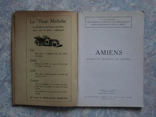 Michelin France Frankrijk Amiens Guerre Verdun Roi Lille USA, Livres, Guides touristiques, Utilisé, Brochure, Europe, Michelin