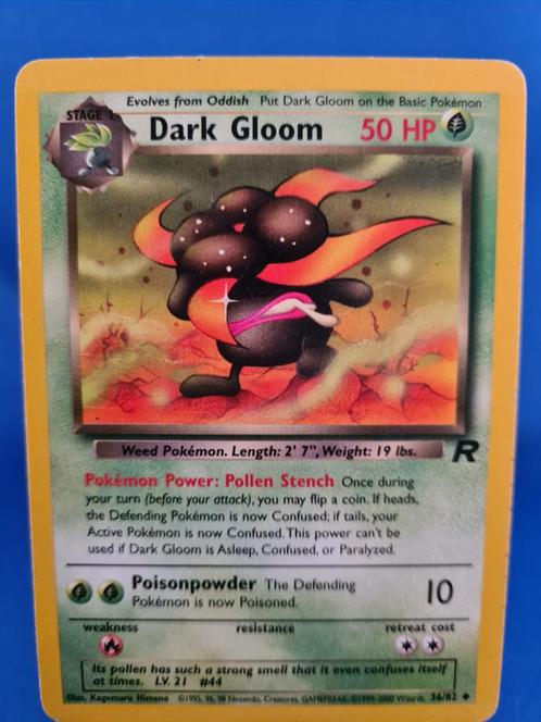 Dark Gloom 36/82 - Team Rocket, Hobby en Vrije tijd, Verzamelkaartspellen | Pokémon, Zo goed als nieuw, Verzenden