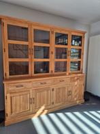 TEAK Buffet+vitrine kast - Eettafel - Salontafel - Dressoir, Ophalen