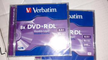 2 DVD+R double couche Verbatim beschikbaar voor biedingen