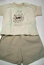Ensemble d'été 2 pièces beige - Jean Bourget - taille 86, Enfants & Bébés, Garçon, Enlèvement ou Envoi, Costume, Jeanbourget