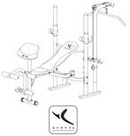 Banc de musculation Domyos BM490, Centrale électrique, Enlèvement, Utilisé, Métal