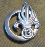 LEGION ETRANGERE / insigne de béret de la 13em DBLE, Envoi, Armée de terre, Emblème ou Badge