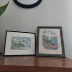 2 Vintage litho's, Ophalen of Verzenden, Zo goed als nieuw