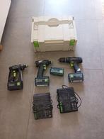 Festool schroefmachines 3x 2 opladers 4 baterijen, Doe-het-zelf en Bouw, Gebruikt, Ophalen of Verzenden