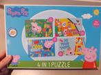 Peppa Pig 4 puzzels, Enfants & Bébés, Comme neuf, 10 à 50 pièces, Enlèvement ou Envoi, 2 à 4 ans