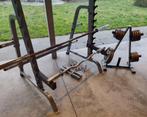 Multi-Press Rack Body-Solid + Barbell, Halters & Gewichten, Sport en Fitness, Ophalen, Gebruikt, Halterset