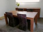 Table avec chaises - buffet-table d'appoint en bois massif, Maison & Meubles, Salles à manger complètes, Utilisé, Enlèvement ou Envoi