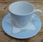 Poolse Wawel kop & schotel, wit/ lichtblauw/ goudkleur, -, -, Ophalen of Verzenden, Zo goed als nieuw