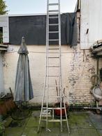 Alu ladder 2 x 15 treden 4 m, Doe-het-zelf en Bouw, Ophalen, Zo goed als nieuw, Ladder