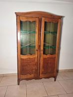 Meuble vitrine en bois vintage, Ophalen, Gebruikt