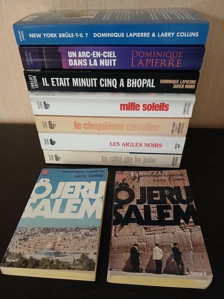 Dominique Lapierre (en Larry Collins) - Set van 9 romans, Boeken, Romans, Gelezen, Ophalen